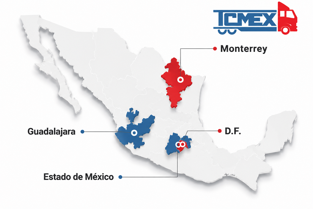 Cobertura nacional de transporte de carga TCMEX